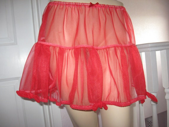 Jupe jupon en nylon transparent rose layette dentelle noire Lingerie feminine adulte Sequoia Noir blanc rouge bleu jaune rose orange vert violet Etsy France