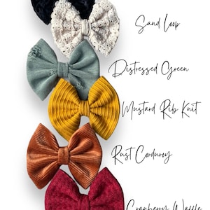 Fall Solid Color Bows