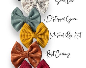 Fall Solid Color Bows