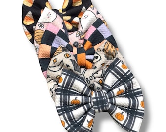 Halloween Bows, Halloween piggy sets, seasonal bows, holiday bow set