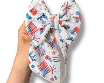 Patriotic Bow Headwrap Set: Red, White & Blue 4th of July