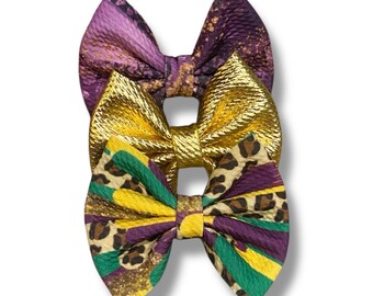 Mardi Gras bows, party bows, variety pack