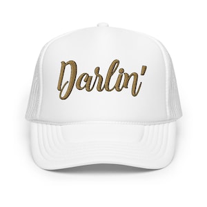 Darlin Foam Trucker Hat, gestickte Retro Howdy Darlin &#39;Cap, Country Konzerthut, Festival Cowboyhut, Retro Country Cap, Countrymusikfan