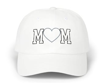 Heart Design Mom Cap - Retro Style Women's Ball Hat, Mother's Day Gift, Family Love Baseball Hat, Gift for Mom, Motherhood Cap, New Mom