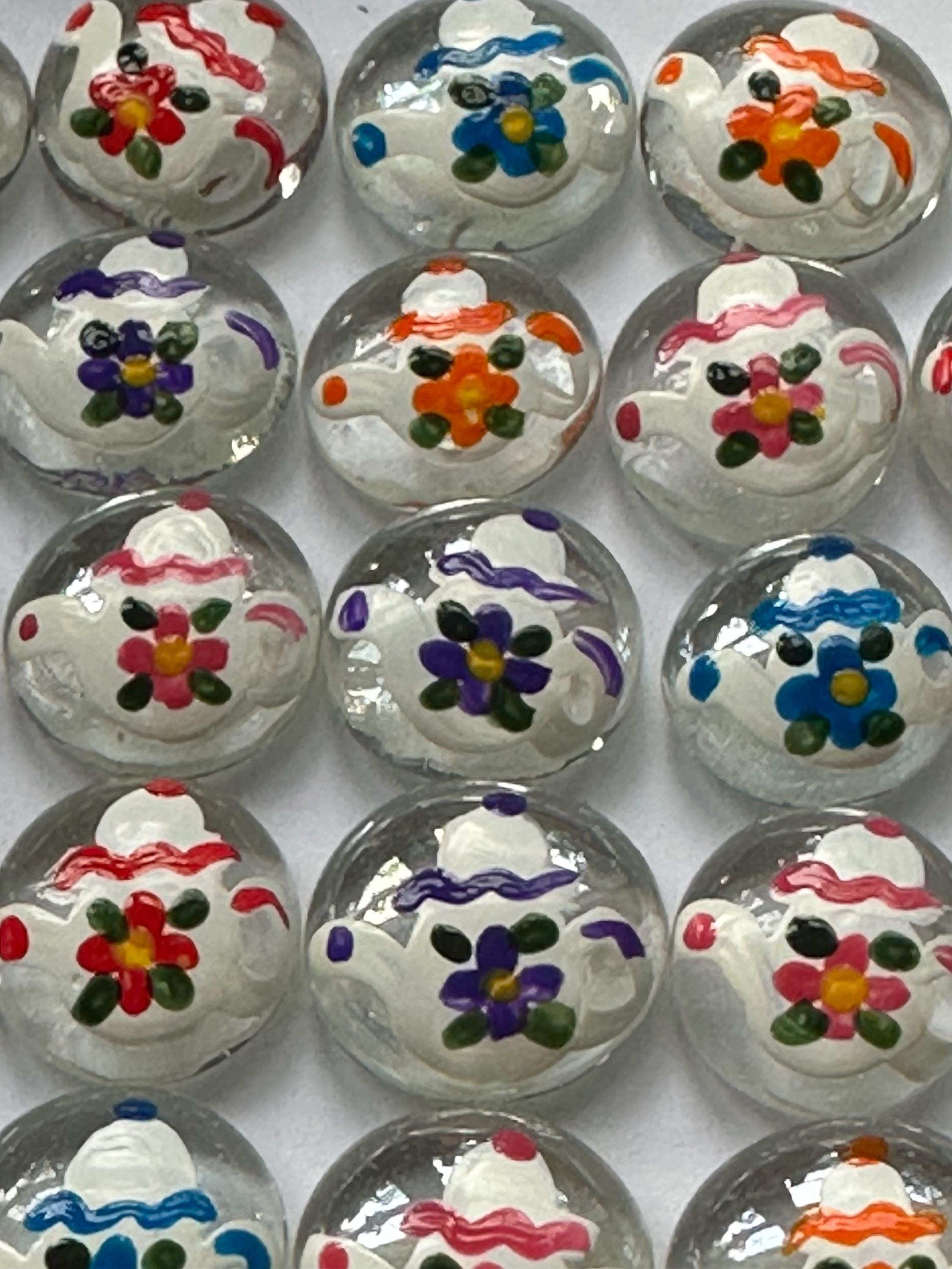 Hand Painted Glass Gems Party Favors Mini Art Teapots Teapot Tea Pots ...