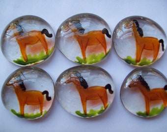 Horse horses large glass gems party favors mini art