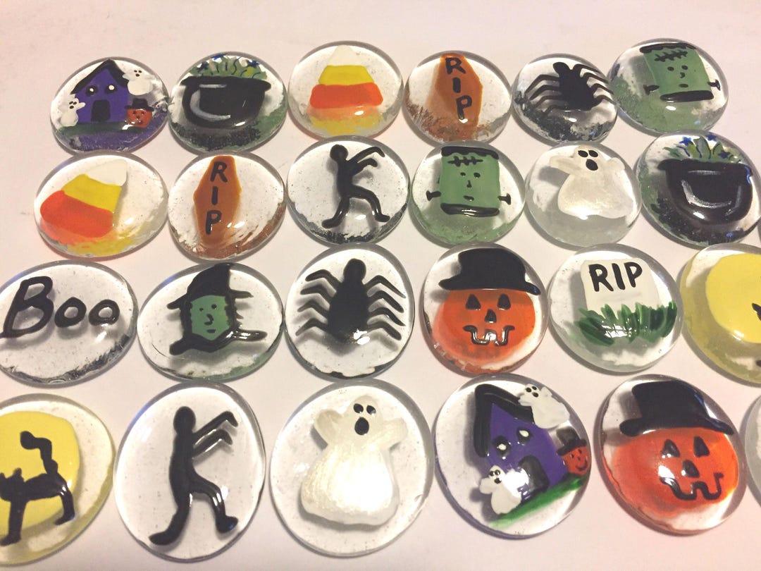 Halloween Mix Fall Decor Party Favors Decorations Glass Gems Mini Art ...