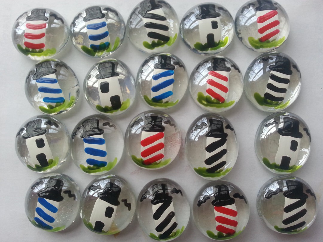 Hand Painted Glass Gems Party Favors LIGHTHOUSE LIGHTHOUSES - Etsy