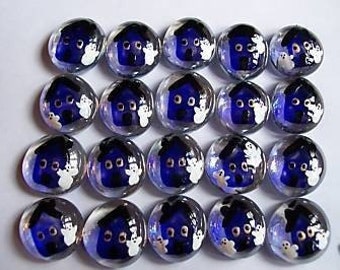 Hand painted Glass gems party favors Halloween decorations  Haunted House Houses