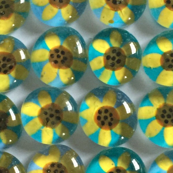 Sunflowers sunflower  Glass Gems Mosaic Tile party favors wedding party favors