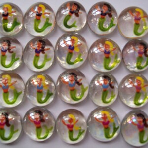 Glass Gems for crafts , party decorations, favors  mermaids blond and brown hair
