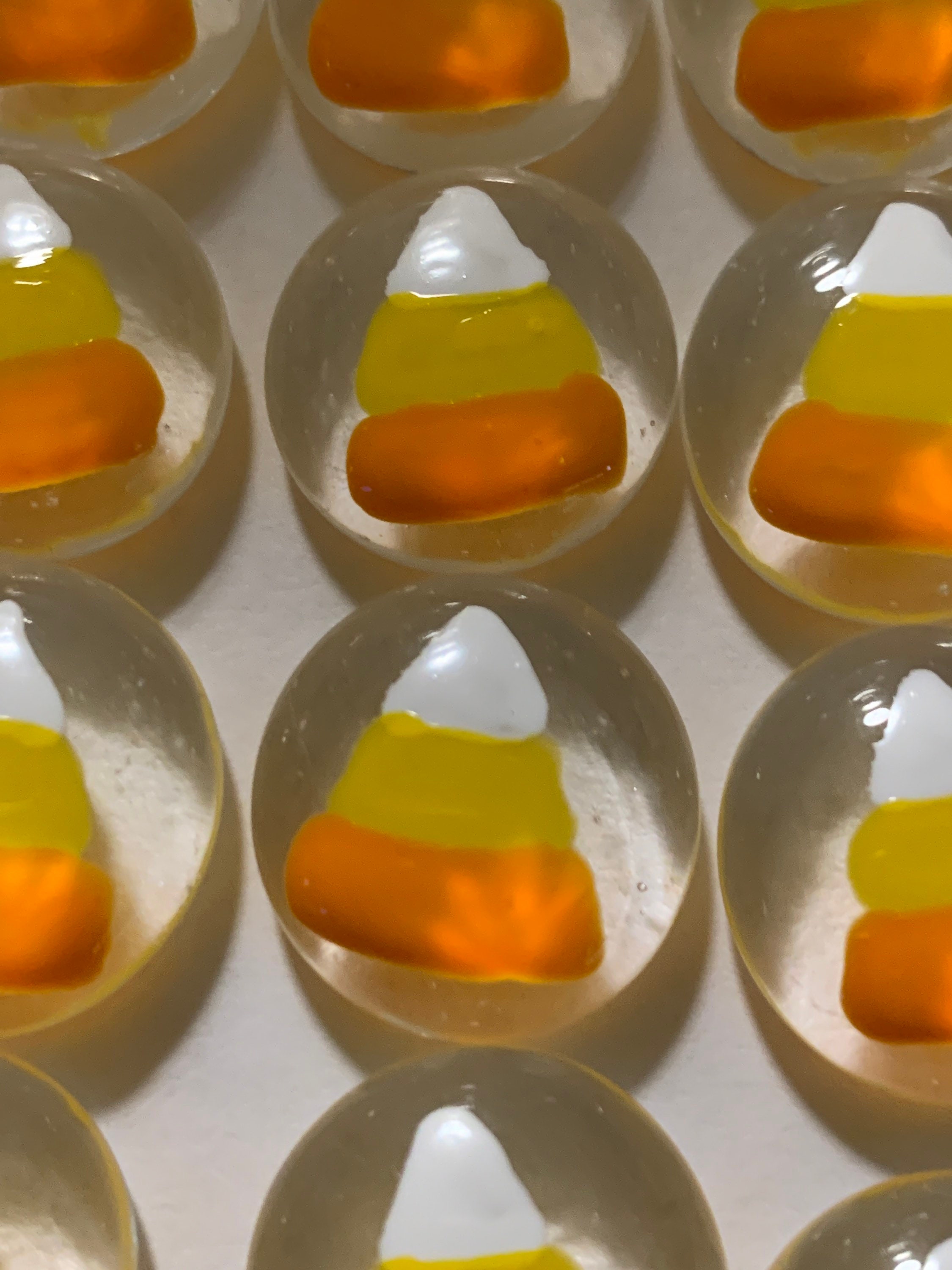 Hand Painted Glass Gems CANDY CORN Halloween Candy - Etsy