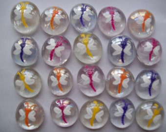 Hand painted glass gems party favors mini art  dragonflies dragonfly more colors