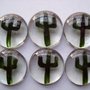 Handpainted large glass gems party favors art cactus