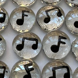 Handpainted Glass Gems Music Notes Music Note Hand Painted Hp - Etsy