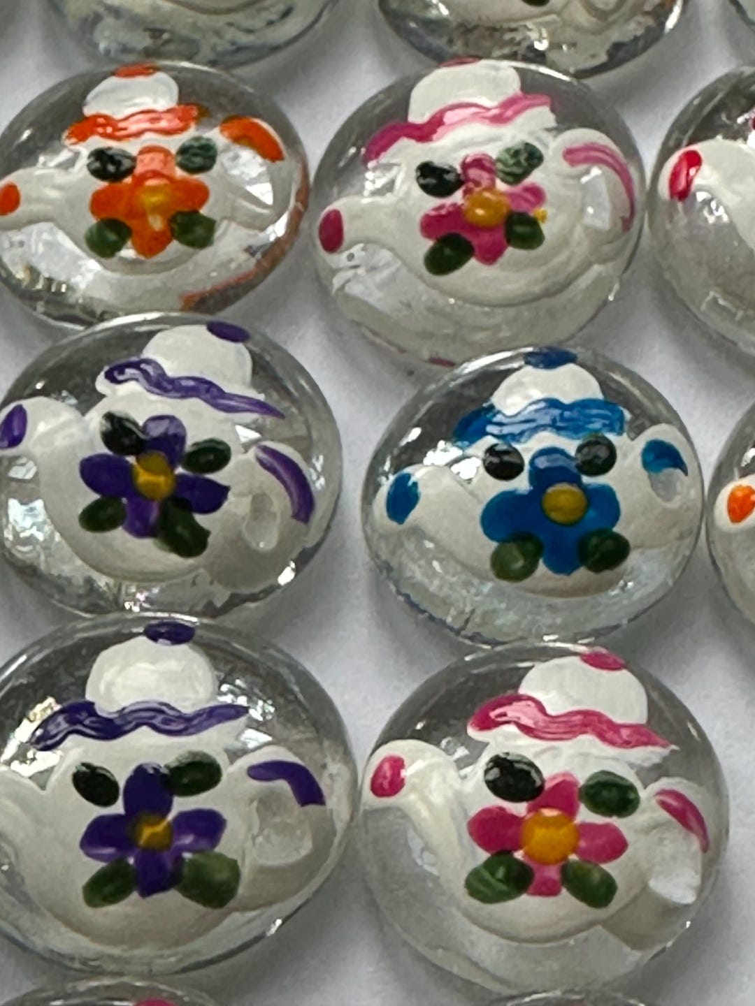 Hand Painted Glass Gems Party Favors Mini Art Teapots Teapot Tea Pots ...
