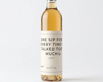 Personalized Teacher Wine Label | Funny Appreciation Gift (Shipped)