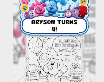 Detective Puppy Birthday Party Favor Coloring Packs | Personalized Name Mystery Activity Sheets | Kids Party Favor Set | Pup Detective Theme