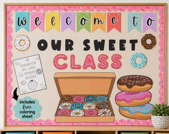 Donut Classroom Bulletin Board Kit | Sweet Candy Theme Decor (Instant Download)