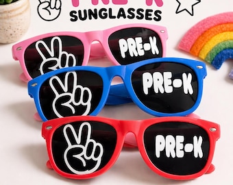 Personalized Peace Out Pre-K Sunglasses | Graduation Party Favors, Class Gifts