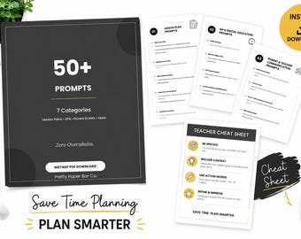 AI Prompt Pack for Teachers | ChatGPT Prompts for Lesson Plans, IEP Goals & Parent Emails