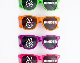 Personalized Peace Out Kindergarten Sunglasses | Graduation Party Favors, Class Gifts