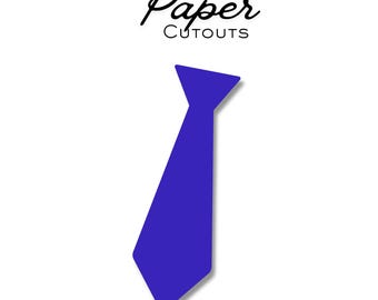 Necktie Die Cuts | Cardstock Tie Cutouts | Cardmaking Crafts | Bulletin Board Decor | Father's Day Craft | 4" 6" 8" | Multiple Colors
