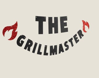 The GrillMaster Banner | BBQ Party Decorations |Grill Master Party Banner |Father’s Day BBQ Decor | Cookout Banner |Backyard BBQ Party Decor