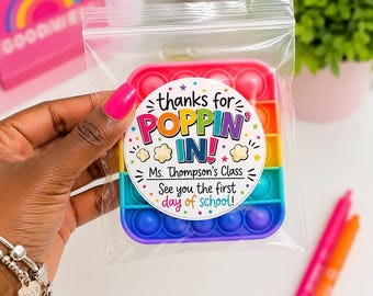 Personalized Pop It Fidget Toy, Teacher's Class Welcome Gift, Back to School Favor