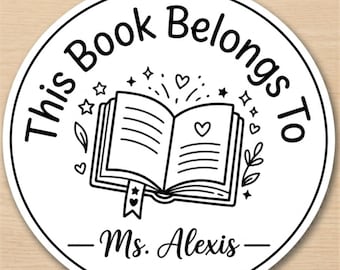 Editable 2.5 Inch Circle Book Stickers | Canva Template | Custom Round Labels | Printable Sticker Template