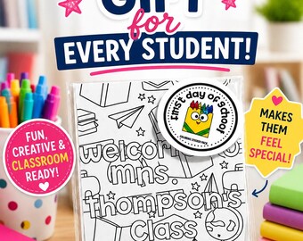 Back to School Gifts for students, Personalized Coloring Books, Personalized teacher gifts