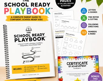 Kindergarten Readiness Workbook Printable PDF |School Ready Activities for Kids Ages 3-7 |Pre-K Prep Guide for Parents |PDF