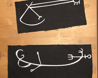 Punk Screenprinted Iceland Viking Norse Runic Witch Magical Staves Galdrastafur