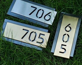 Address sign for house,Stainless steel number sign,Hotel room number plate sign,Office Room plaque,Modern House Numbers,Room number plate