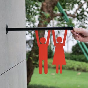 Toiletborden, toiletbord, modern toiletlogo, dubbelzijdig toiletbord, babyverzorgingskamerbord, badkamerbord, man vrouw rolstoelborden
