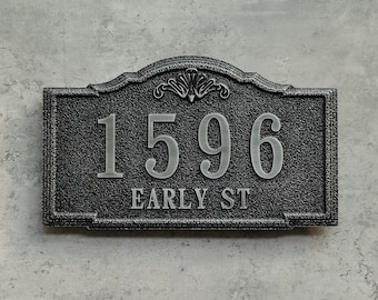 House Number Sign Modern, Custom Address Plaque, Outdoor Metal House Numbers, Waterproof Door Number Sign, Contemporary Home Address Sign