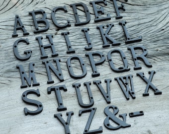 Vintage Decorative Cast Iron Letters with Mounting Screws, Small Cast Iron House or Apartment Numbers, Height 8cm (3.1&#39;&#39;)