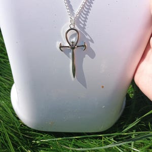 vampire ankh necklace. sandman death necklace. goth necklace