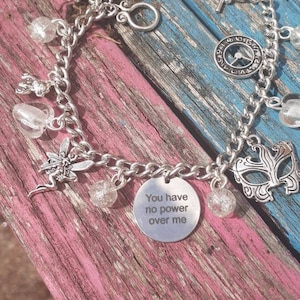 you have no power over me, labyrinth fantasy film charm bracelet