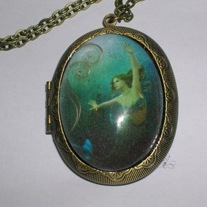 steampunk mermaid fantasy locket