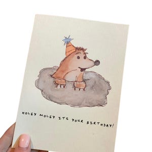 Carte d'anniversaire Holey Moley