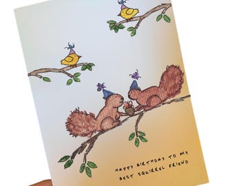 Party Squirrel Card