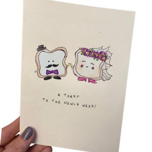 Une carte de toast de mariage