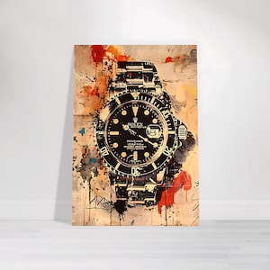 Rolex Poster, Luxury Watch Poster, Rolex Art, Rolex Print, Watch Poster, Watch Print, Watch Art, Wall Decor, Luxury Decor, Gift for Him.
