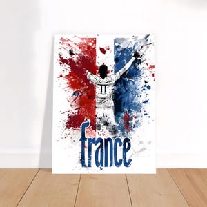 Poster della squadra di calcio francese, arte della squadra di calcio francese, poster di calcio, stampa di calcio, arte di calcio, poster di calcio, stampa di calcio