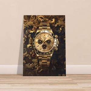 Rolex Poster, Luxury Watch Poster, Rolex Art, Rolex Print, Watch Poster, Watch Print, Watch Art, Wall Decor, Luxury Decor, Gift for Him.