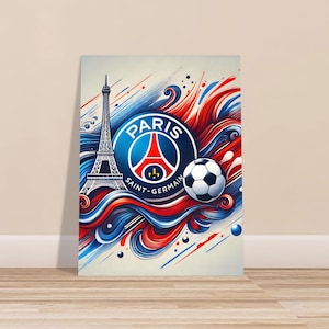 Affiche du Paris Saint-Germain, oeuvre d'art du PSG, affiche de football, impression de football, art de football, affiche de football, impression de football, décoration de chambre.