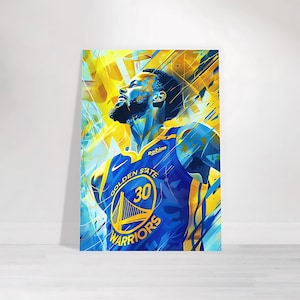 Póster de Steph Curry, Steph Curry, Póster de baloncesto, Arte de baloncesto, Póster de la NBA, Impresión de la NBA, Póster de los Warriors, Decoración deportiva, Arte mural