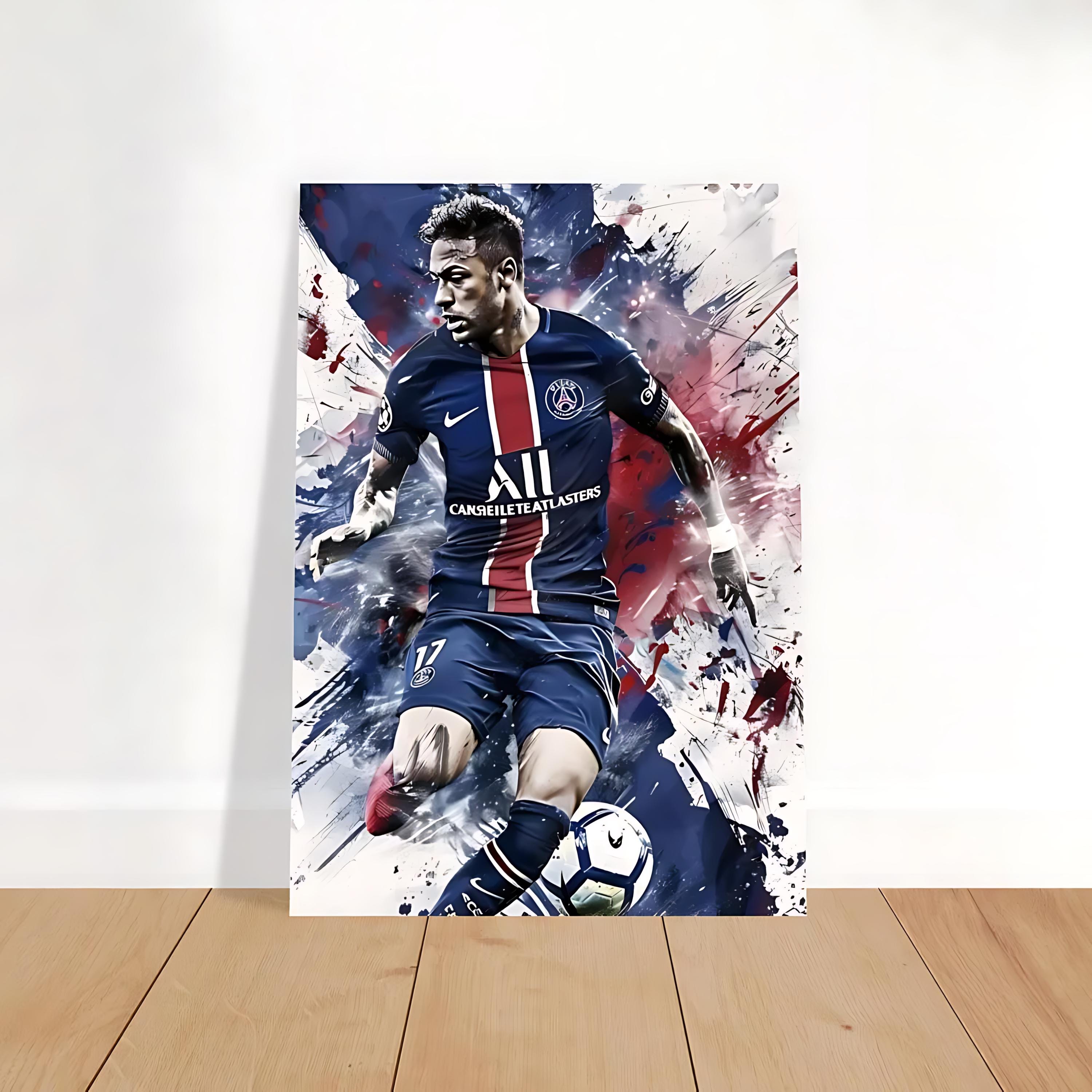 Neymar Poster, Neymar Art, Football Poster, Football Print, Football Art, Soccer Poster, Soccer Print, Soccer Art Decor.