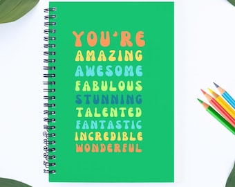Personal Journal Spiral Notebook - Ruled Line, Motivational Notebook, Inspirational Journal, Friend Gift, Selfcare, Birthday Gift